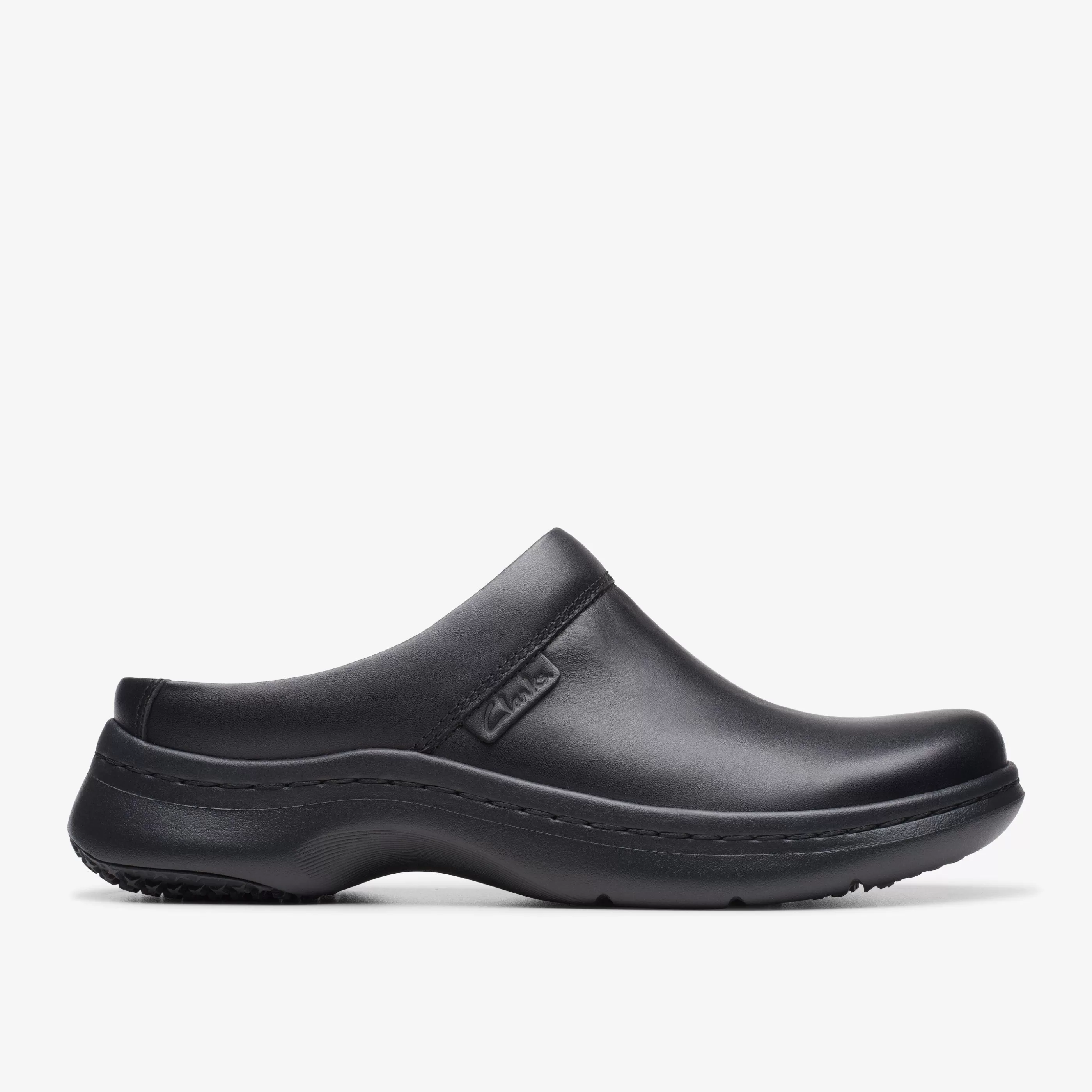 New Pro Clog Black Leather Women Slip-Ons | Clogs & Mules