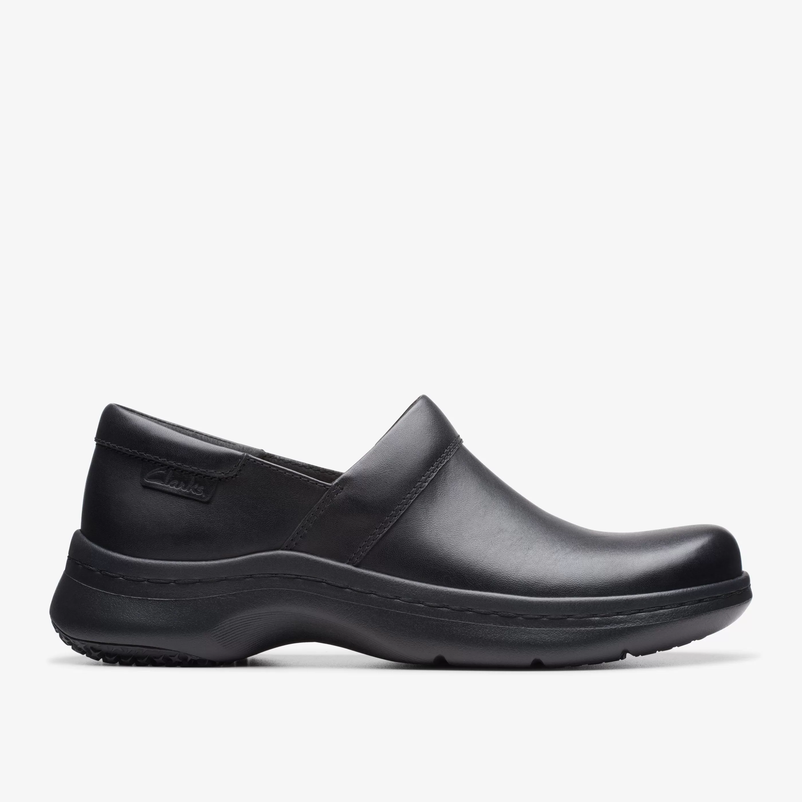 Discount Pro Gem Black Leather Women Slip-Ons | Clogs & Mules