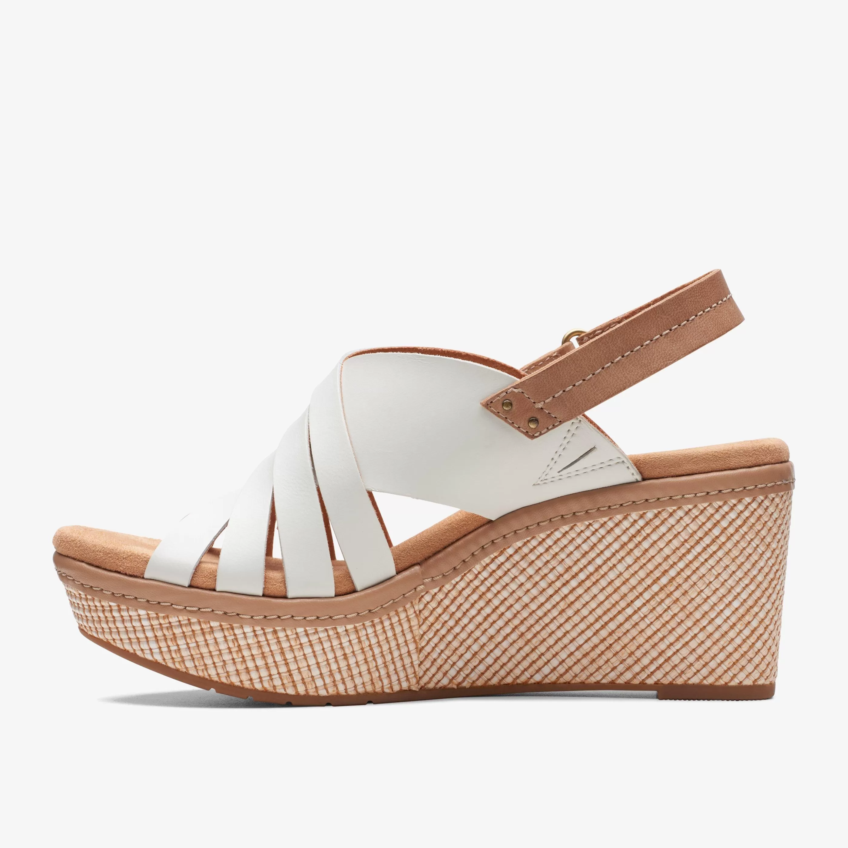 Online Elleri Grace White Leather Women Sandal Preview | Sandals & Flip Flops