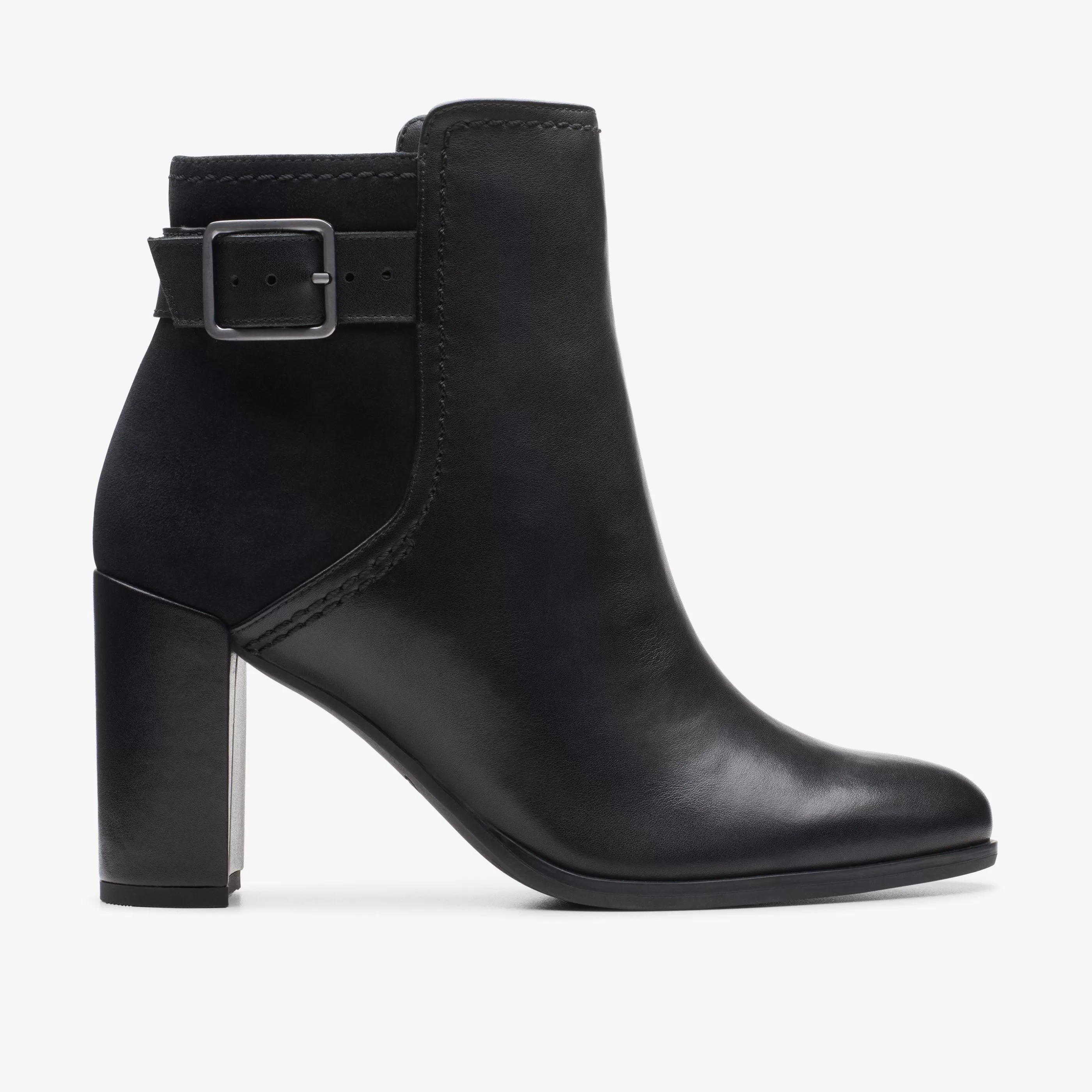 Online Freva 85 Buckle Black Leather Women Boots & Booties | Dress Shoes