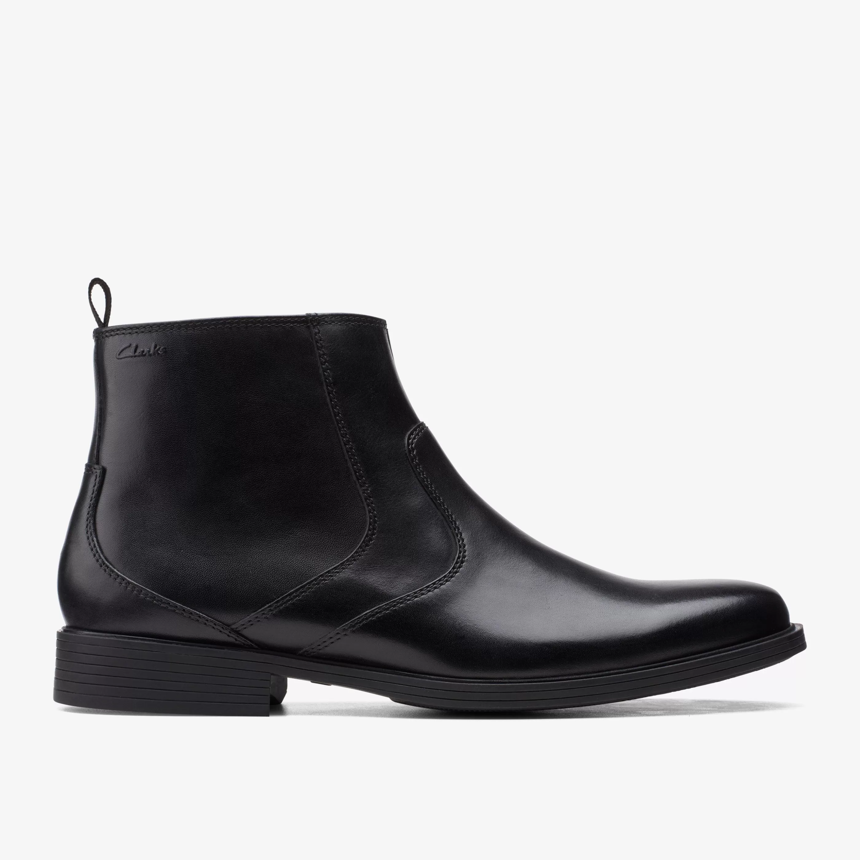 Cheap Whiddon Zip Black Leather Dress Shoes | Boots