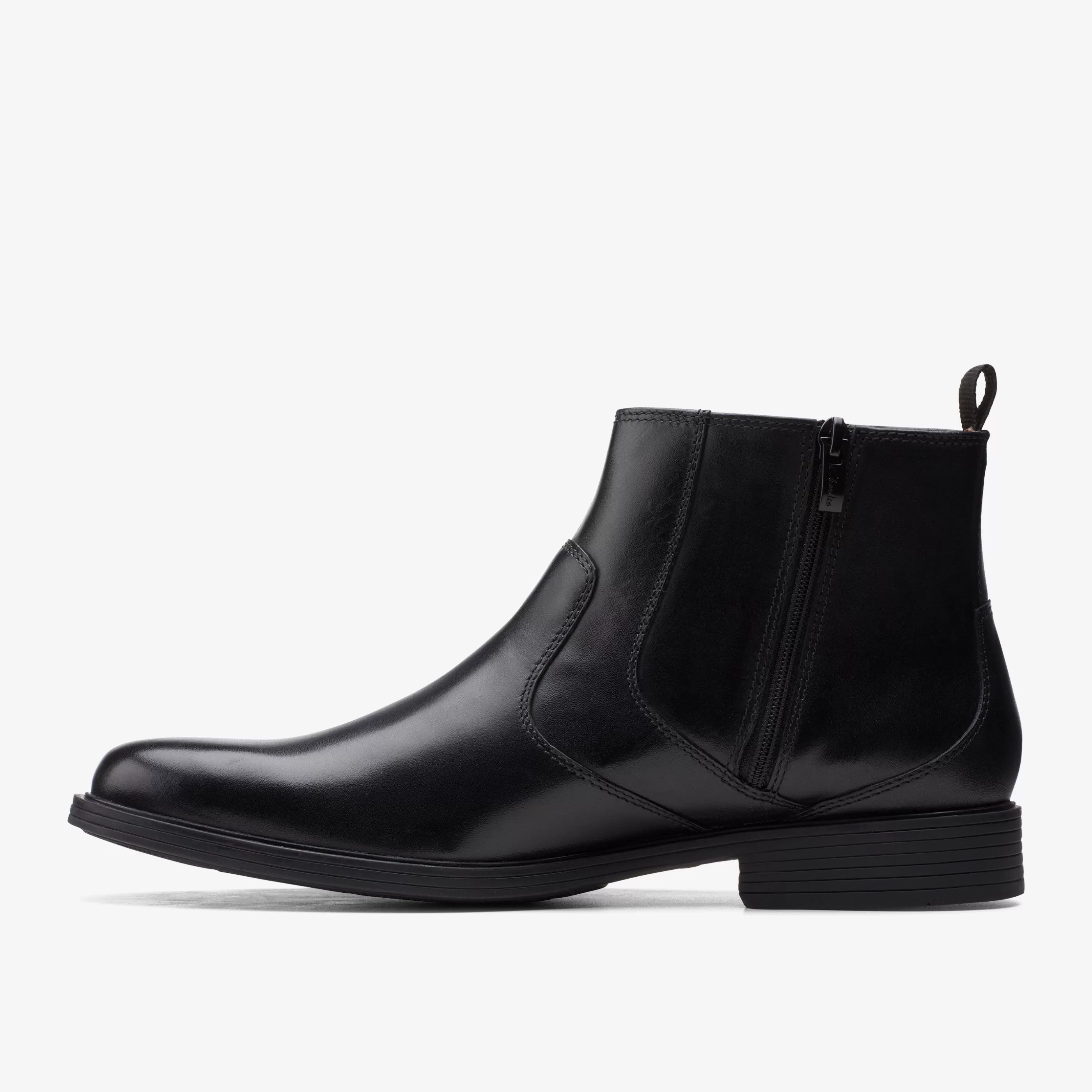 Cheap Whiddon Zip Black Leather Dress Shoes | Boots